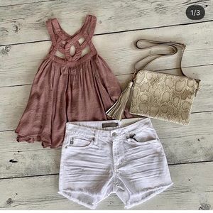 Mauve Cut Out Top